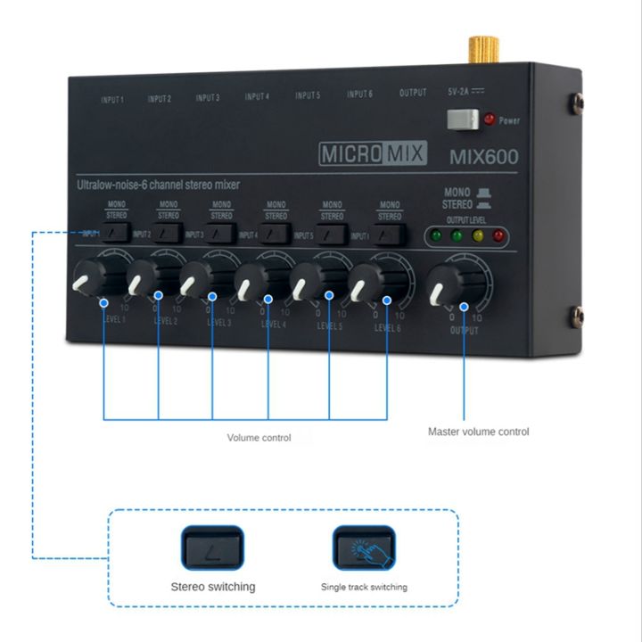 1-set-sound-mixer-mix600-sound-mixer-stereo-audio-mixer-ultra-low-noise-6-channel-line-mixer-mini-sound-mixer-power-supply-dc5v-eu-plug