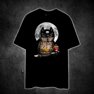 KNIGHT OWL Printed t shirt unisex 100% cotton