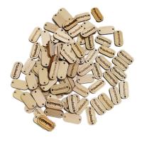 【YF】✺  50pcs Wood Tag Label Shaped Embellishments Ornaments Decorations with 2 Holes