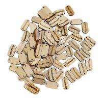 【YF】✾✾  50pcs Wood Tag Label Shaped Embellishments Ornaments Decorations with 2 Holes