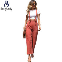 65%polyester+35%cotton New Summer European And American Casual Women Pure Color Cotton And Linen Straight-leg Overalls【fast】