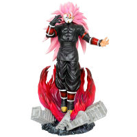 อะนิเมะดราก้อนบอลทำมือหน้ากากสีชมพู Super Three Goku Saiyan God Zamas Model Decoration