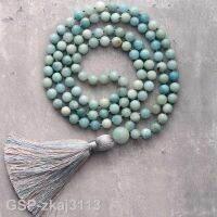 2023 Hotวัน✴เครื่องประดับจิตวิญญาณ8มม. Amazonite พู่ยาวผู้หญิง Lariat Neckless Dropshipping ขายส่ง