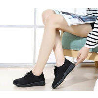 [ส่งเร็วพิเศษ!] **HOYIKA** Canvas Shoes - รองเท้าผ้าใบสลีปออน ถูกที่สุด​ น้ำหนักเบา (สีดำล้วน) **พร้อมส่งในไทย***