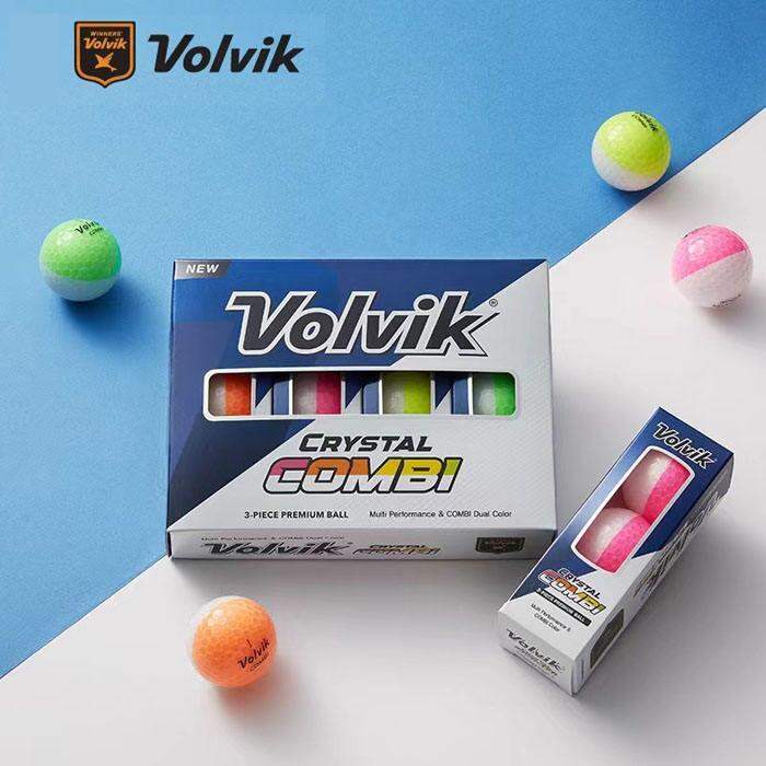 golf authentic Korean Volvik golf ball CRYSTAL COMBI twocolor three