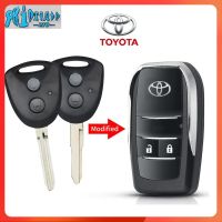 RTO สำหรับ Toyota Daihatsu Avanza Wigo Grand ไดฮัทซุ Xenia ปุ่ม Alza Myvi Axia 2ปุ่มเคสรีโมกุญแจแบบพลิกดัดแปลง