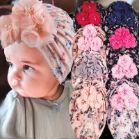 Spring Flower Baby Girls Hat for Newborn Soft Cotton Baby Boys Girls Hat Turban Infant Toddler Cap Head Wraps Photography Props Flash Cards Flash Card