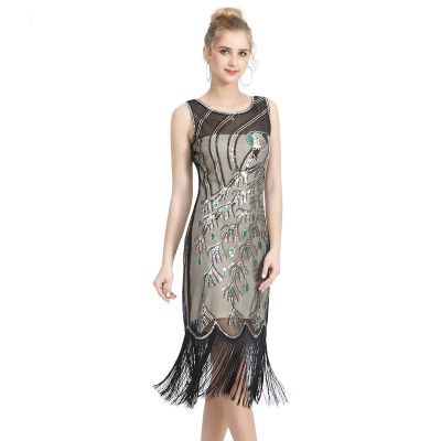 1920s Flapper Gatsby 20s Costume Womens Party Prom Evening Dress Plus Size S-XXL