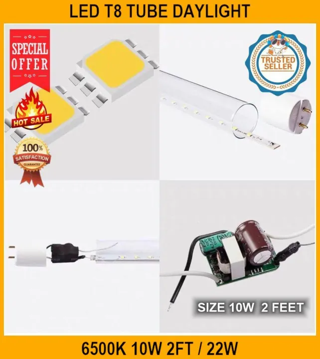 LED T8 Tube Daylight / 6500k 10w 2ft / 22w 4ft T8 LED Tube Light LED
