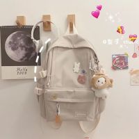 CC School bag Womens Korean Harajuku ulzzang high school students versatile ins style backpack women Casual harajuku style beg sekolah perempuan