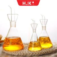 HJKL โปร่งใสโปร่งใส เครื่องจ่ายน้ำมัน กระจกสำหรับผู้หญิง 500ml/250ml/125ml ภาชนะใส่เครื่องปรุง 500ml/250ml/125ml สร้างสรรค์และสร้างสรรค์ เครื่องใช้ในครัว อุปกรณ์สำหรับห้องครัว