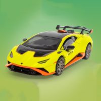 1:32 Lambor Huracan STO โมเดลรถยนต์สปอร์ต Diecasts โลหะ &amp; ของเล่นยานพาหนะโมเดลเสียงและแสงดึงกลับของขวัญของเล่นเด็กเก็บ