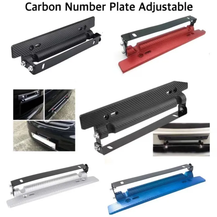 LD CAR TM302 CARBON NUMBER PLATE ADJUSTABLE HOLDER load 10 army navy