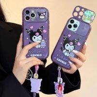 KURMI เคสโทรศัพท์ TPU กระจกลายการ์ตูนมีฝาพับ,สำหรับ iPhone X, XS, XR, 11, 12, 13,14ซีรีส์