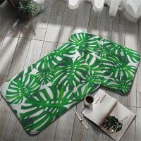 Green Plant Doormat 40*60cm Leaves Decorative Indoor Soft Carpet Kitchen Bathroom Anti-Slip Absorbent Floor Mat Nordic Style Rug