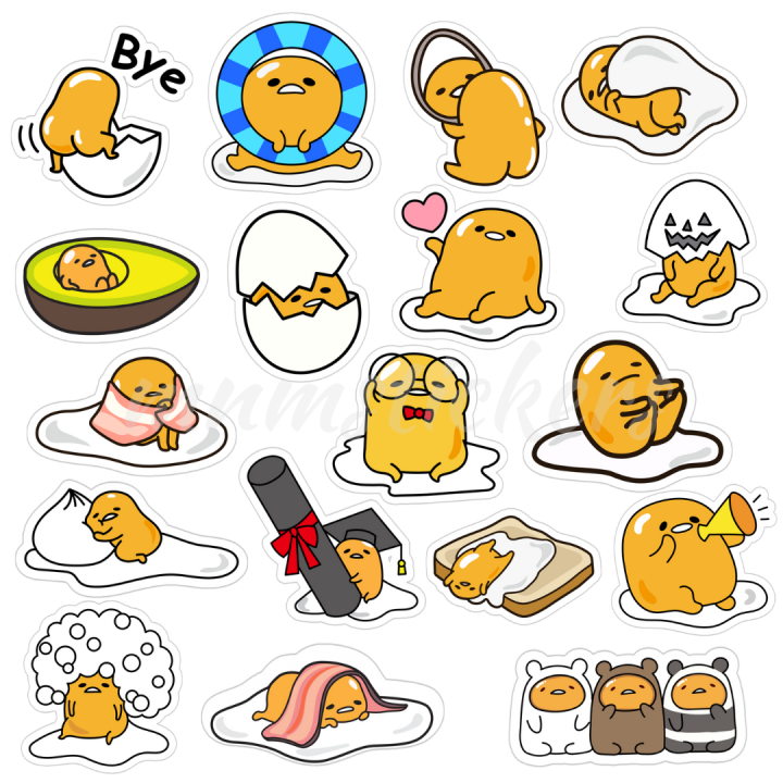 Gudetama Stickers 50 pcs Vinyl Waterproof Sunproof Smudgeproof | Lazada PH