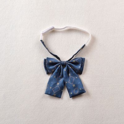 【cw】 2 / Japan JK uniform sailor suit bow tie geometric embroidery blue/ red black ！