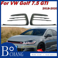 กันชนหน้าสำหรับ VW Golf 7.5 GTI 2018 2019อุปกรณ์เสริมรถยนต์ไฟตัดหมอกปลอกคอกันสุนัขเลียกระจังหน้าช่องเปิดไฟตัดหมอกตกแต่ง