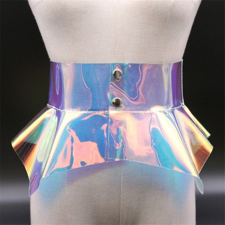 fashion-women-transparent-wide-belt-laser-colourful-pvc-waist-belt-corset-cummerbund-lrregular-pleated-clear-belts-for-dress