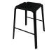 Rattan bar stool size 52 x 52 x 70 cm. (maximum load capacity: 120 kg.)-PE rattan-Black
