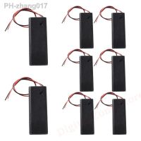 8Pcs 1 Slots 1.5V AA Battery Case Holder 1 x 1.5V AA Battery Spring Clip Storage Box Wire Leads with ON/Off Switch