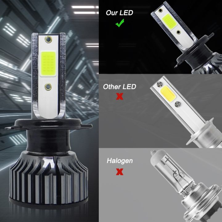 ไฟหน้ารถไฟรถ-led-6000lm-8000k-9v-36v-h3-ip68คุณภาพสูง2ชิ้น