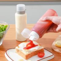 【cw】350175ml 5 hole condiment squeeze bottle ketchup mustard bottle clear mayonnaise honey dispenser sauce storage container