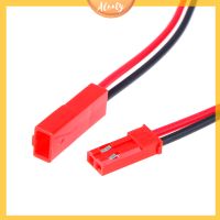 Aleaty? ขั้วต่อปลั๊กตัวผู้2ขา20ชิ้นสาย22 AWG สำหรับแบตเตอรี่ RC