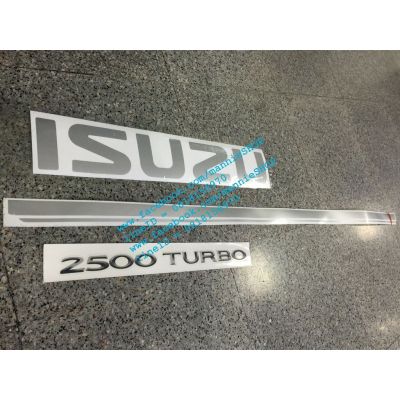 เส้นยาว 2500 Turbo สติ๊กเกอร์แบบดั้งเดิมสำหรับ ISUZU DRAGON คำว่า ISUZU + เส้นยาวติดชายล่าง + 2500 Turbo ติดรถ sticker อีซูซุ