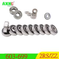 AXK 10PCS 603-699 Miniature Deep Groove Ball Bearing 604 605 606 608 623 624 626 628 686 687 688 692 697 696 ZZ 2RS bearings