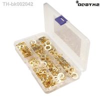 ℡ 150/300/540Pcs M3/M4/M5/M6/M8/M10 Ring Lugs Eyes Copper Crimp Terminals Cable lug Wire Connection Non Insulated Assortment Kit