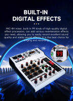 6ช่อง99 DSP แบบพกพา Audio Mixer โต๊ะเสียงกีตาร์เบสดนตรี Intrument Mic สัญญาณ Line In Out Hub ผสมคอนโซลใหม่