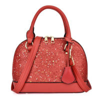 ladies handbags2023 ใหม่ปักเลื่อมกระเป๋าเปลือกหอยกระเป๋าสะพายข้างกระเป๋าใบเล็กแบบพกพา -