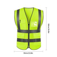 Women Men Night Work Reflective Vest Construction Traffic Breathable Mesh Workwear B Type