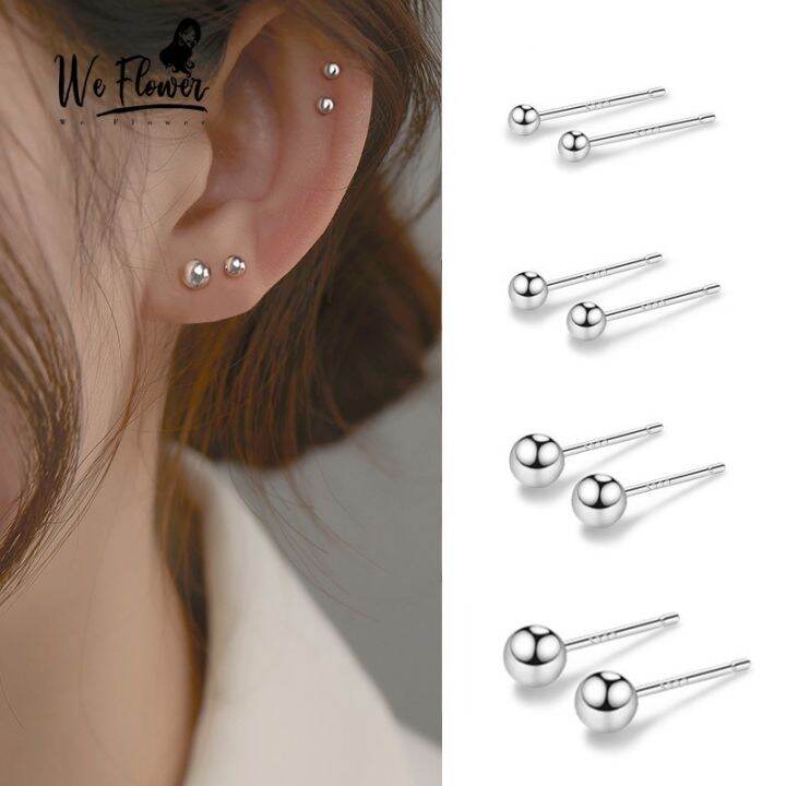 Girls silver stud on sale earrings