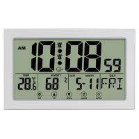 Touch Screen Digital Wall Clock Mute with Snooze Mode Luminous Large Characters with Calendar Suitable for Home Office