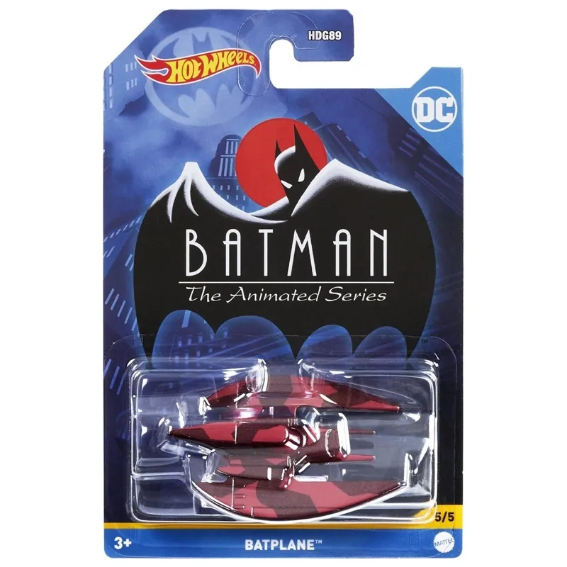 Đồ Chơi Mô Hình Siêu Xe Hot Wheels Batman The Animated Series HDK70/HDG89 -  Batplane 