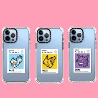 Casetify Pixel Giant Pokémon Pikachu Casing For iPhone 7 8 Plus 7+ 8+ X XS XR 11 13Pro 12 13 Pro Max Transparent Soft Silicone Ultra Impact Crush Cases Cover