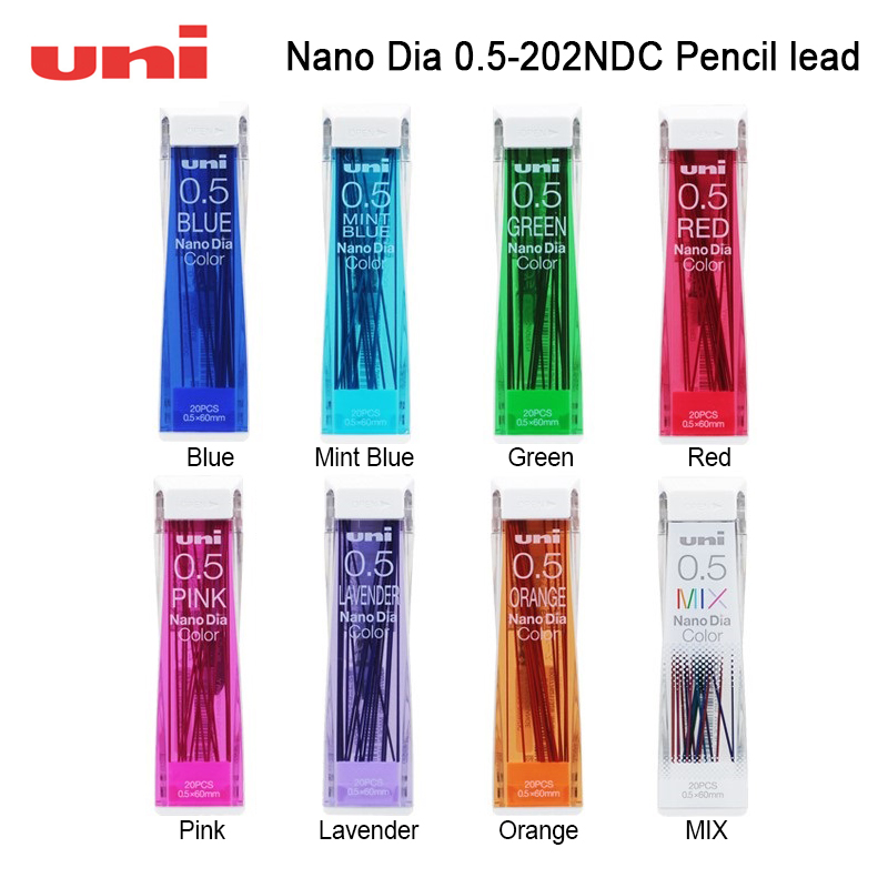 Orange 3 x Tube UNI Nano Dia 202NDC 0.5mm pencil leads Made in Japan 