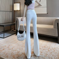 Suitpants Womens High Waist Slenderness Broad leg Black Casual Pants Spring&amp;Autumn 2023 New Womens Microflare Pants