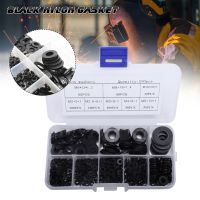 ☃ 2021 500Pcs Boxed Black Nylon Gasket M2-M10 Plastic Gaskets Washer Flat Washers Assortment Kit Perfect box Practical Durable