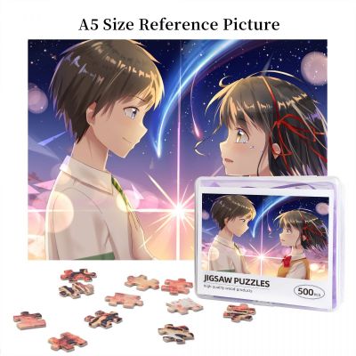 Your Name Mitsuha X Taki (11) Wooden Jigsaw Puzzle 500 Pieces Educational Toy Painting Art Decor Decompression toys 500pcs