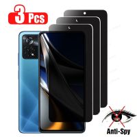 （A PRETTY）3ชิ้น Anti-Spy ป้องกันหน้าจอ ForPoco X4M4X3NFC F4C40 F3on Poco X4Privacy แก้ว