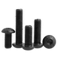 100pc DIN7380 Screw Round M4 16mm Allen Bolt Hex Socket Cap Head 12.9 M3 M5 Hexagon Bolt Pan Mushroom Head 8-30mm 10mm 20mm 25mm Nails Screws  Fastene