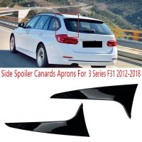 1 Pair Rear Window Splitter Rear Behind Window Spoiler Rear Side Wing Roof Spoiler Canards Aprons Sticker Body Kit for BMW 3 Series F31 2012-2018