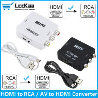 Lcckaa HDMI เข้ากันได้กับ AV RCA cvsb lr คอมโพสิตวิดีโอ AV Converter ADAPTER 1080P AV เป็น HDMI Converter สำหรับ VHS VCR dvds