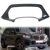 Car Carbon Fiber Interior Dashboard Meter Display Frame Cover Trim for X5 G05 2022