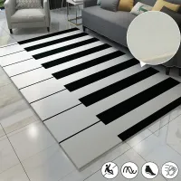 Living Room Sofa Children 39;s Game Crawling Carpet Bedroom Bedside Piano Keys Black and White Decorative Rug Entrance Porch Mat