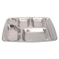 4/5/6 Divided Stainless Kids Snack Tray Food Diet Portion Lunch Box Plate.