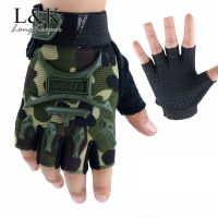 4-12 Years old Kids Tactical Fingerless s Military Camo Anti-Skid Mittens Half Finger Boys Children Sports Cycling Luvas2023